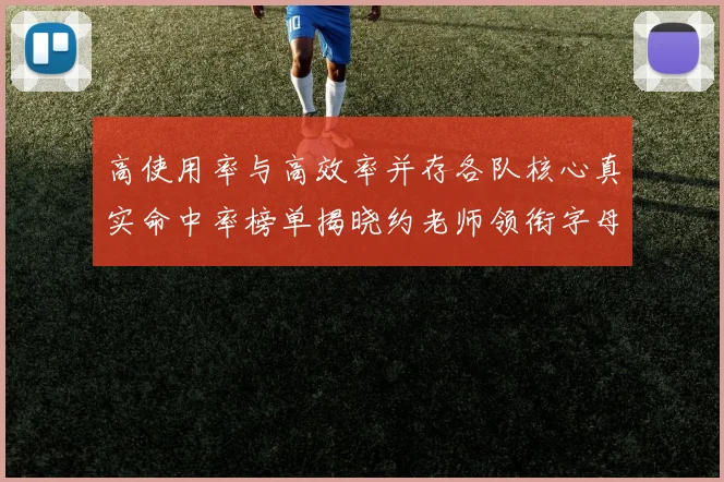 高使用率与高效率并存各队核心真实命中率榜单揭晓约老师领衔字母紧随其后