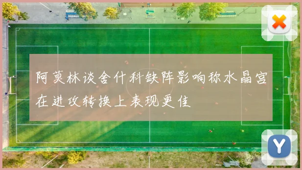 阿莫林谈舍什科缺阵影响称水晶宫在进攻转换上表现更佳